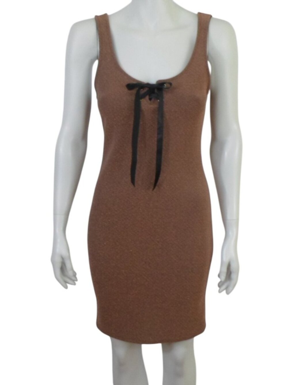 January 7 Bodycon Mini Dress Copper Bronze Brown Glitter